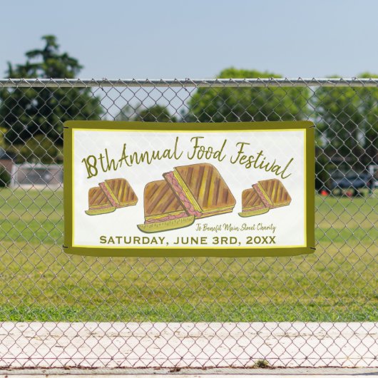 キューバサンドイッチハムポークスイスチーズフードフェスティバル 横断幕 (インサイチュ)