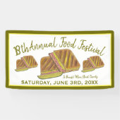 キューバサンドイッチハムポークスイスチーズフードフェスティバル 横断幕 (横)