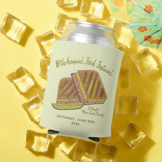 キューバサンドイッチハムポークスイスチーズフードフェスティバル 缶クーラー (インサイチュ 夏)