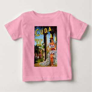 キューバダンサーヴィンテージ旅行 ベビーTシャツ