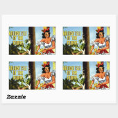 キューバダンサーヴィンテージ旅行 長方形シール (シート)