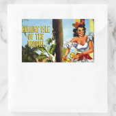 キューバダンサーヴィンテージ旅行 長方形シール (バッグ)