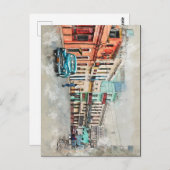 キューバハバナキューバオールドカーカリブのビーチ ポストカード (正面/裏面)