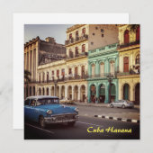 キューバハバナヴィンテージクラシック車の街並 シーズンカード (正面/裏面)