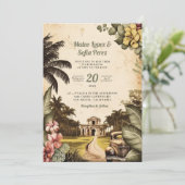 キューバハバナ結婚式招待状行先結婚式 招待状 (スタンド正面)