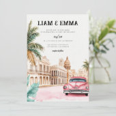 キューバハバナ結婚式招待状行先結婚式 招待状 (スタンド正面)