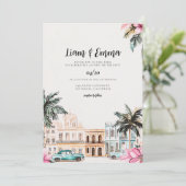 キューバハバナ結婚式招待状行先結婚式 招待状 (スタンド正面)