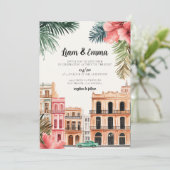 キューバハバナ結婚式招待状行先結婚式 招待状 (スタンド正面)