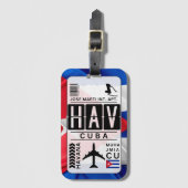 キューバハバナHAVラゲージタグ ラゲッジタグ (正面縦)