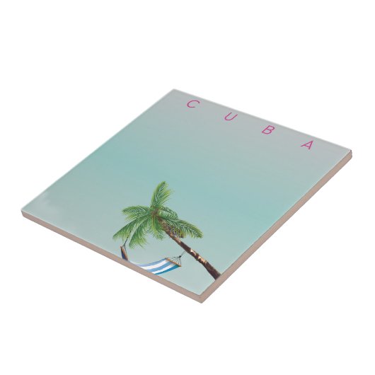 キューバハンモックヴィンテージスタイル休暇プリント。 タイル (側面)