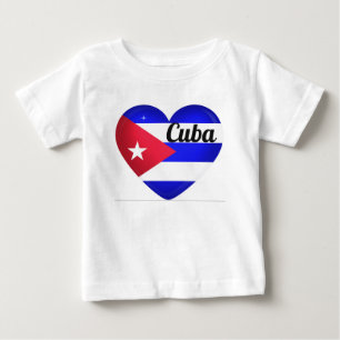 キューバハート国旗 ベビーTシャツ