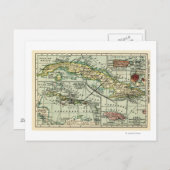 キューバパノラママップキューバ ポストカード (正面/裏面)