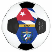 キューバパーソナライズされた、国旗、サッカーの写真 サッカーボール (正面)