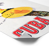 キューバビーチヴィンテージ旅行ポスター ポスター (角)