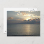 キューバビーチ夕日 ポストカード (正面/裏面)