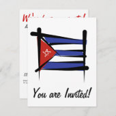 キューバブラシフラグ 招待状 (正面/裏面)
