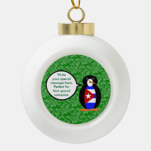 キューバホリデーミスターペンギン セラミックボールオーナメント