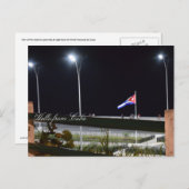 キューバマレコンナイトシーウォール写真 ポストカード (正面/裏面)