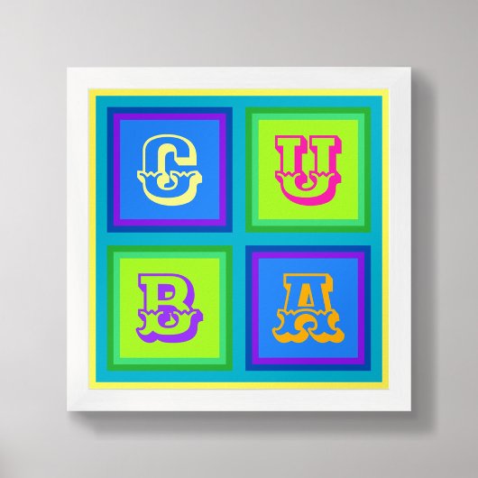 キューバモダンカラフルウォールアートポスター ポスター