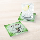 キューバライベドリンクレシピ ガラスコースター (アングル)