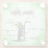 キューバライベドリンクレシピ ガラスコースター (裏面)