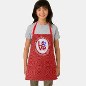 キューバレッドLOVE国旗パーソナライズされた エプロン (インサイチュ)