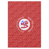 キューバレッドLOVE国旗パーソナライズされた テーブルクロス (正面)