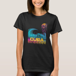 キューバレトロ80sスタイルヴィンテージVaporwave Surf Tシャツ