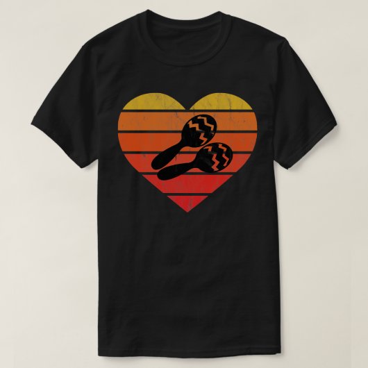 キューバンマラカスパーカッションが大好き Tシャツ (デザイン正面)