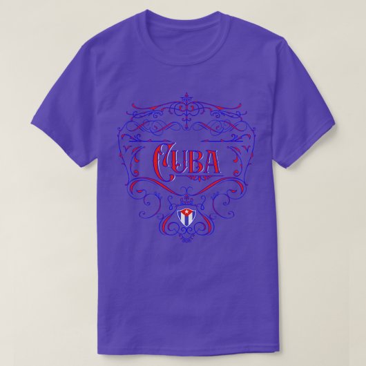 キューバヴィンテージネオンデザイン Tシャツ (デザイン正面)