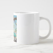 キューバヴィンテージレトロトラベルプリント ジャンボコーヒーマグカップ (右)