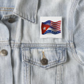 キューバ人アメリカの振る旗 缶バッジ (インサイチュ)