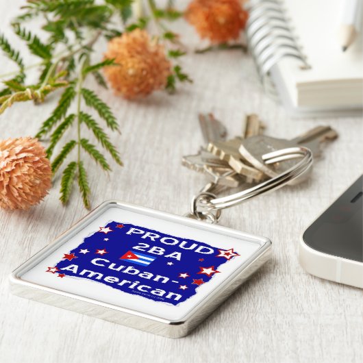 キューバ人アメリカ誇りを持ったな2BA キーホルダー (側面)