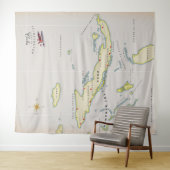 キューバ図解入りの、写真付きのの地図 タペストリー (インサイチュ(横))