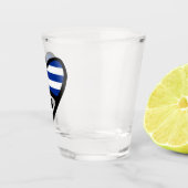 キューバ国コード国旗のハート、CUB ショットグラス (右)