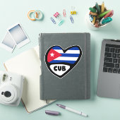 キューバ国コード国旗のハート、CUB シール (iPadカバー)