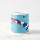 キューバ国政治地図国旗 コーヒーマグカップ (中央)