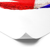 キューバ国旗と葉巻とキューバのテディベア ポスター (角)