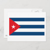 キューバ国旗のはがき ポストカード (正面/裏面)
