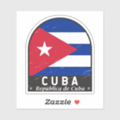 キューバ国旗のエンブレム動揺してヴィンテージ シール (シート)