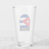 キューバ国旗のエンブレム動揺してヴィンテージ タンブラーグラス (裏面)