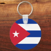 キューバ国旗のキーチェーン キーホルダー (正面)