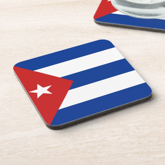 キューバ国旗のコースター コースター (左側)