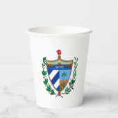 キューバ国旗のコートを施した武器紙カップ 紙コップ (裏面)