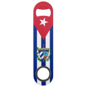キューバ国旗のコート・オブ・アームズ スピード栓抜き (正面)