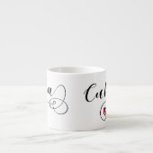 キューバ国旗のハート、ハートのキューバ国旗 エスプレッソカップ (正面)