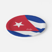 キューバ国旗のプレート、パーティー、スポーツ、キューバ ペーパープレート (アングル)