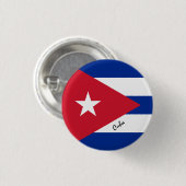 キューバ国旗のボタン、愛国的なキューバ国旗のファッション 缶バッジ (正面&裏面)
