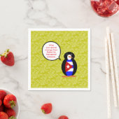 キューバ国旗の休日ペンギン語 スタンダードカクテルナプキン (インサイチュ)