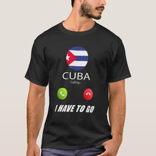 キューバ国旗の土産 Tシャツ (正面)